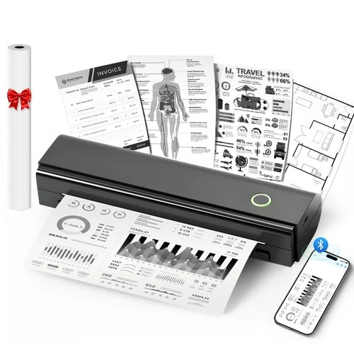 Portable Printers Wireless for Travel, N80 Wireless Thermal Printer Bluetooth...