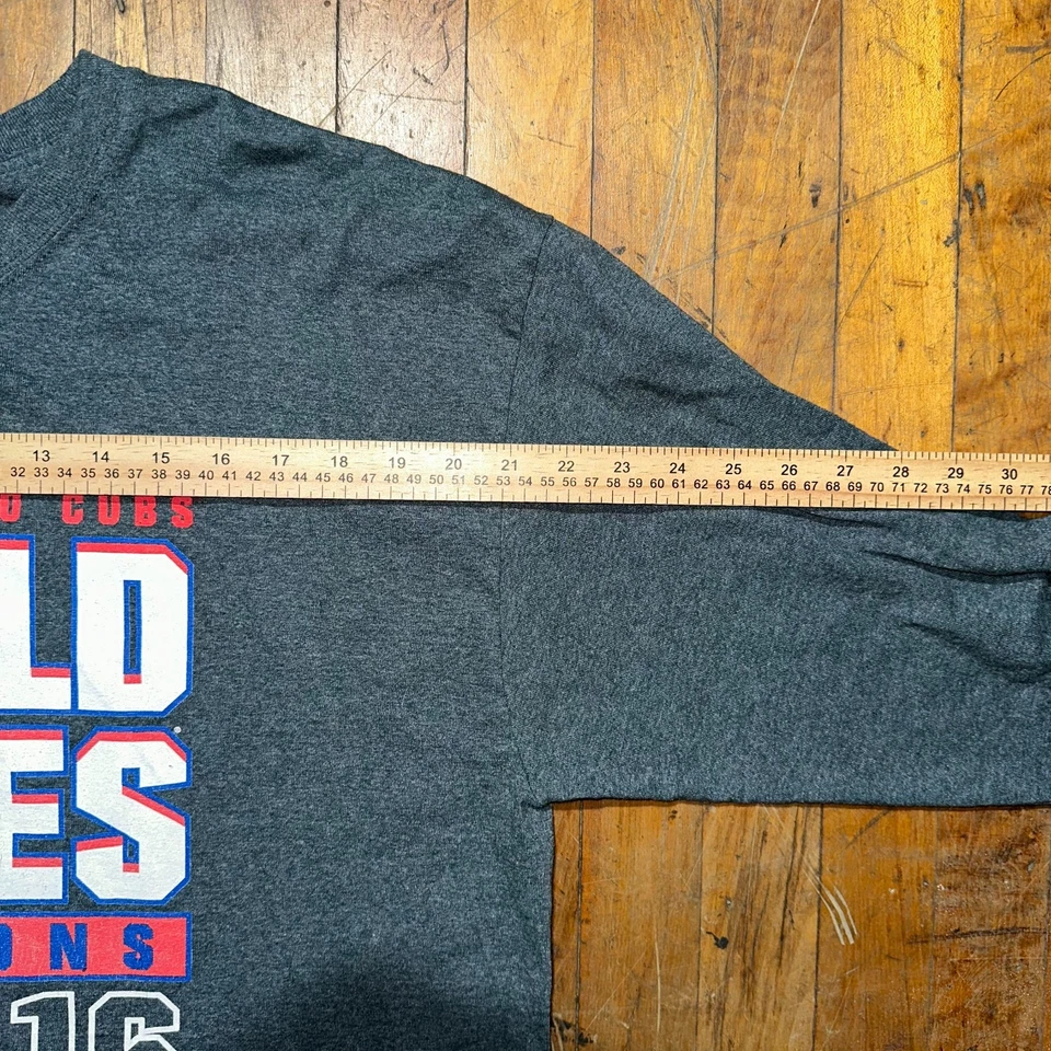 Chicago Cubs World Series Champions 2016 MLB Majestic Camiseta Hombres 2XL Gris  Foto 4 de 4