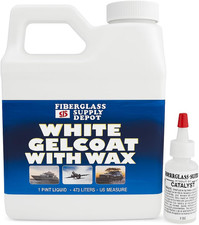 White Gelcoat with Wax Uv-Resistant Marine Gelcoat for Interior Exterior Use