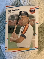 1988 Fleer #441 Ken Caminiti Rookie Card Houston Astros RC. rookie card picture