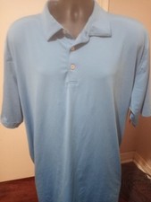 Peter Millar Summer Comfort Polo Shirt Men s 2XL Blue Stripe Performance Golf