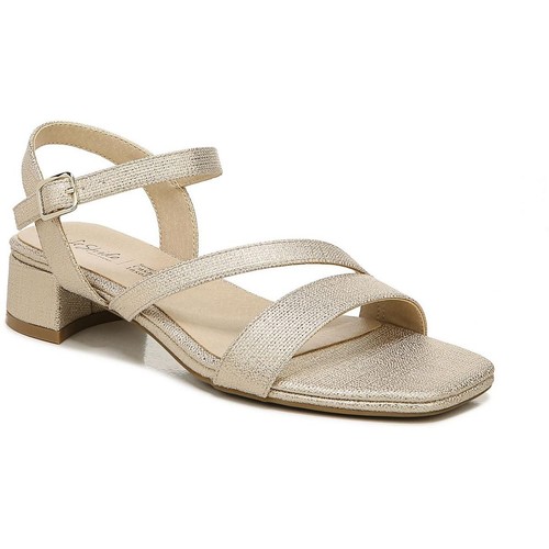 LifeStride Womens Julep Gold Faux Leather Heels Shoes 7 Medium (B,M) BHFO 0848