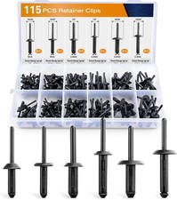 Plastic Pom Pop Rivets Assortment Poprivet Poly Bevel Round Head Blind Revit Set