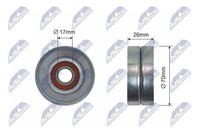 Spannrolle Keilrippenriemen FÜR Chrysler Voyager Jeep Cherokee