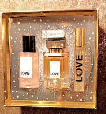 3 Pc GIFT Set LOVE Luxe Victoria's Secret Eau de Parfum Perfume EDP,Mist,Rollerb