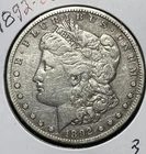 1892-CC MORGAN SILVER DOLLAR, VF DETAILS