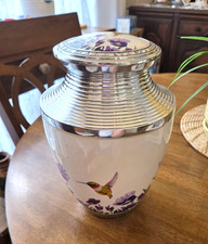 New Violets Hummingbird Adult Cremation Urn
