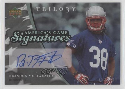 2007 Trilogy America's Game Signatures Brandon Meriweather Rookie Auto RC 0nr3