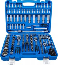 Steckschl&uuml;ssel Satz 192 Teilig Ratschen Koffer Knarren Kasten Set 1/2" 3/8" 1/4"