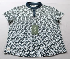 Mantra Women's Athletic Mantra Collar Catalyst Polo Shirt BL1 Bloom Large NWT