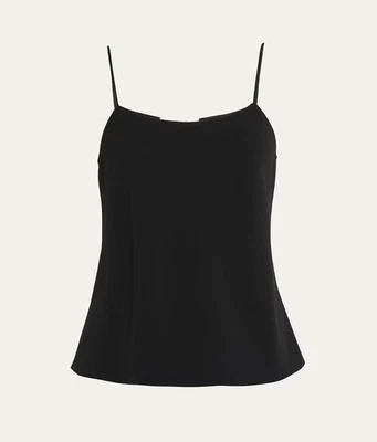 The Row Biggins Black Matte Satin Camisole Top Size M Made in Italy $700