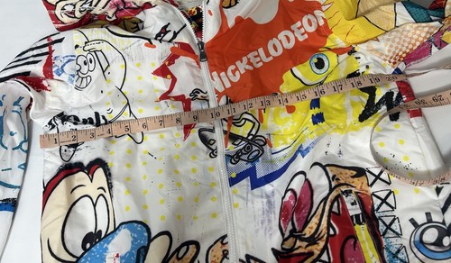 Members Only X Nickelodeon Windbreaker Jacket Men’s Small 90’s Cartoons AOP NWT - Picture 6 of 7