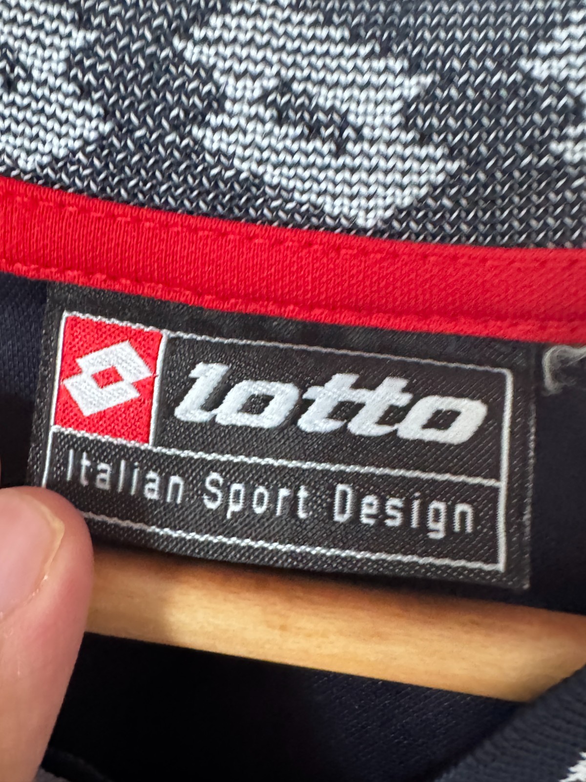 Vintage 90s Lotto Football Training Shirt - Navy/Red - Mens XL - No. 6 image 5