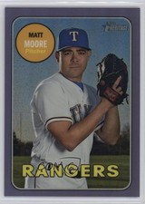 2018 Topps Heritage High Number Hot Box Chrome Purple Refractor Matt Moore fm0