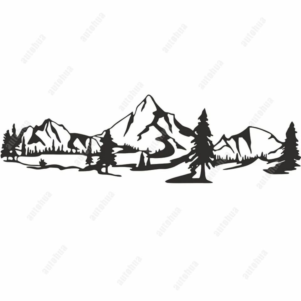 Calcomanía para tablero de instrumentos Jeep Wrangler 2018-25 guantera escena de montaña pegatina de vinilo Foto 4 de 4