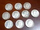 10 - 1964 KENNEDY US HALF DOLLARS / 10 - 1964's 90% SILVER