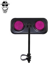 1x ORIGINAL LOWRIDER Rectangle Black Bicycle Mirror Dual Purple Reflectors BMX.