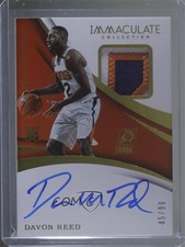 2017-18 Panini Immaculate Rookie 45/99 Davon Reed #129 Patch Auto 4m6