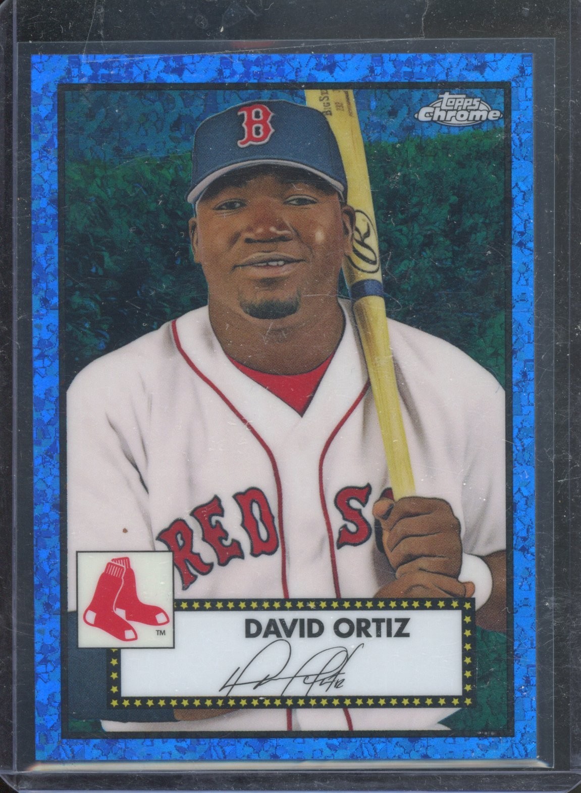 2021 Topps Chrome Platinum Anniversary DAVID ORTIZ #687 Blue Mini Diamond /199