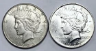 MIXED DATE PEACE DOLLAR LOT OF 2 COINS! FABULOUS SILVER EXAMPLES! WOW! NR #K2972