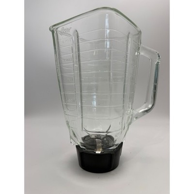 Oster Blender Replacement Glass Jar 5 Cup 1.25L Square Pitcher with Blade Base