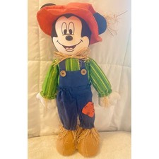 Disney Mickey Mouse Scarecrow Fall Harvest Plush Shelf Sitter Hobby Lobby Decor