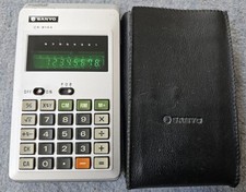 Abs. RAR Sanyo CX-8144 VFD Taschenrechner ca. 1975 funktioniert, inkl. Hülle