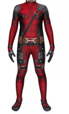 Deadpool Costume Jumpsuit No Mask Boys Age 11-12yrs Pre-Owned 