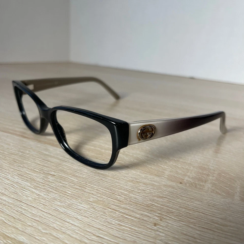 GUCCI GG3569 L4E Anteojos Italia Negro/Blanco Marcos Desvanecidos Solo 52-15-135 Foto 3 de 4