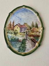 Hand Painting Wall Plate Porcelain By A. Stocco Arte Italica  Made In Italy