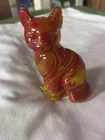 Fenton, Dave Fetty, Red Cat  stamped and signed by Fetty excellent conditi