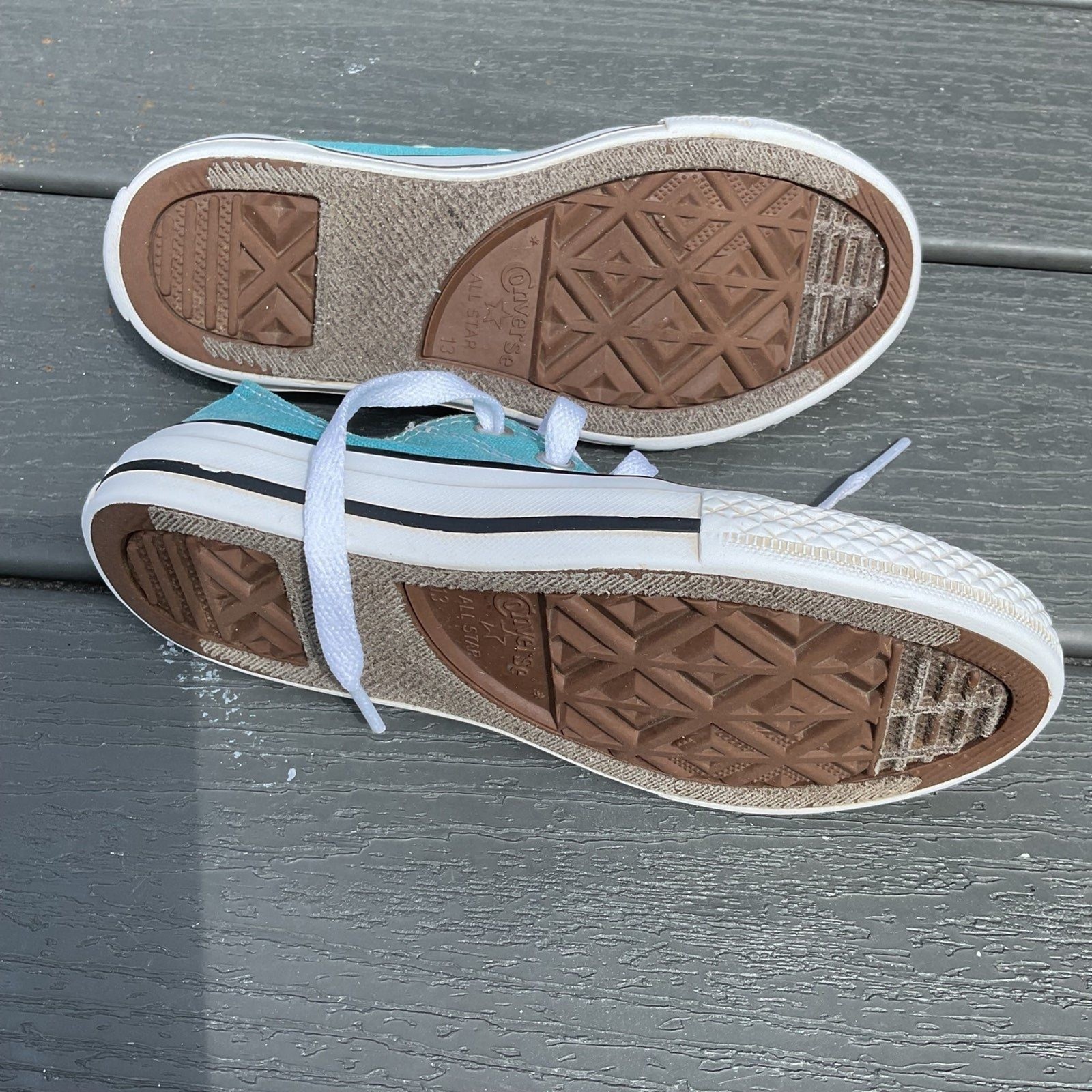 Light Green Converse All Star Low Top Sneakers Youth Size 13 thumbnail 7