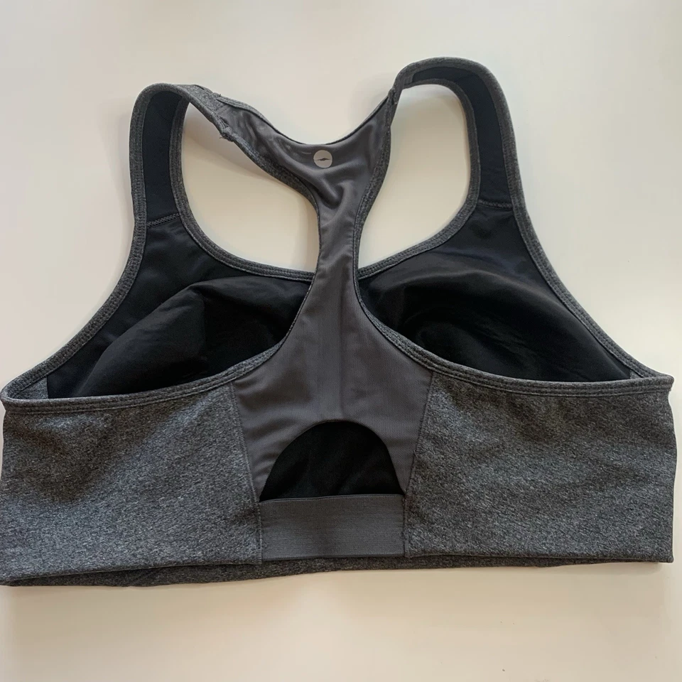 Avia XL Sports Bra Women’s Racer Back Gray Light Padded Scoop Neck - Image 4 of 4