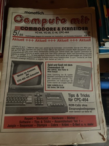 Compute mit 6/86 Commodore Schneider VC-64 VC-20 C-16/117 CPC 464