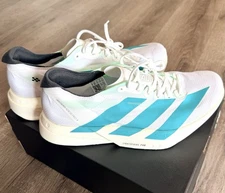 Authentic AdidasADIZERO ADIOS PRO 4 White Pulse Teal (JR1267) Men’s 9 Running