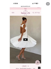 70% off Brand NEW House of CB, Cindy Dress, small, white