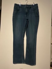 Riders By Lee Indigo Womens Ladies 14M Straight-Leg Mid Rise Blue Denim Jeans