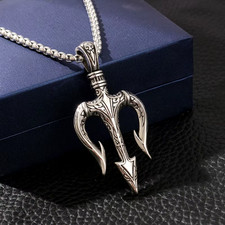Halskette Dreizack Aquaman Poseidon Herrenkette Männerkette Modeschmuck Geschenk