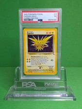 POKEMON 1999 FOSSIL ZAPDOS HOLO CORRECTED FOIL 15 PSA 7 on eBay