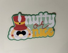 Nutty Or Nice Christmas Scrapbook Title Handmade Paper Pieced Die Cut