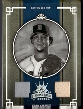 2005 Diamond Kings Pedro Martinez Materials Bronze Black & White #/100