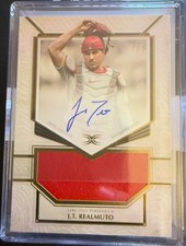 2025 Topps Definitive Autograph Game Used JT Realmuto 1/5 SUPER THICK STOCK