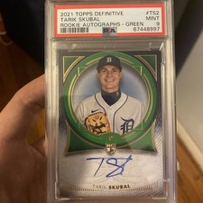 2021 Topps - Definitive Rookie AutoTarik Skubal #DRA-TS2 Green /25 PSA 9