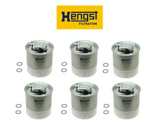 Mercedes, Dodge Sprinter Set of 6 Diesel Fuel Filters 6460920701, Hengst H278WK