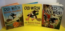3 Old Witch Books Wende & Harry Devlin Rescues Halloween Black Polka Dot HC lot