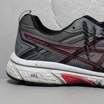 Asics Gel Venture 7 Men Size 15 Grey Black Red Running Shoes  display picture 1