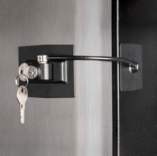 Premium Refrigerator Lock with Built-In Keyed Lock Black