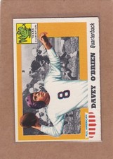1955 TOPPS ALL AMERICAN FOOTBALL DAVEY O'BRIEN #34 TCU EX+ *A48676