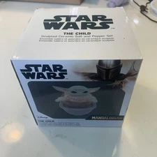 Star Wars Mandalorian Baby Yoda The Child Ceramic Salt and Pepper Shakers Disney