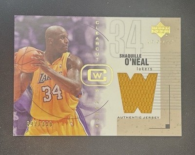 2003-04 UD Glass Clearcut Winners Shaquille O Neal Jersey Relic /350
